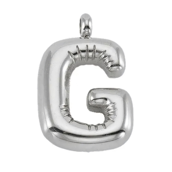 Initial 'G' Pendant Stainless Steel - Picture 1 of 11